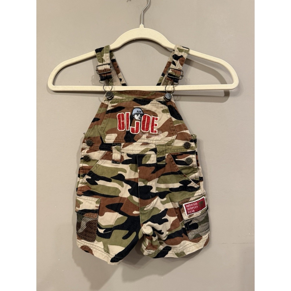 Vintage GI JOE Camo Overalls Size 2T Y2K 2000 Hasbro